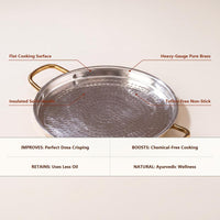 Pure Brass Dosa Tawa (with Insulated Handle)