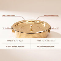 Brass Lagaan Cooking Pot (with Pure Kalai Lining)