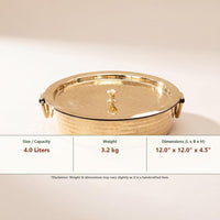 Brass Lagaan Cooking Pot (with Pure Kalai Lining)
