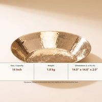 Pure Brass Hammered Paraat (Dough Kneading Plate)
