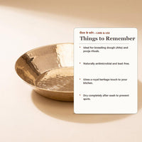 Pure Brass Hammered Paraat (Dough Kneading Plate)