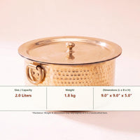 Brass Patila Topia Cookware (with Pure Kalai Lining)