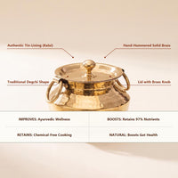 Brass Patili Degchi Cookware (with Pure Kalai Lining)