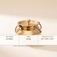 Brass Patili Degchi Cookware (with Pure Kalai Lining)