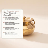 Brass Patili Degchi Cookware (with Pure Kalai Lining)