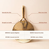 Pure Brass Roti Tawa (with Insulated Handle)