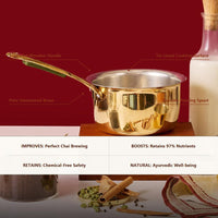 Brass Saucepan (with Insulated Wooden Handle)