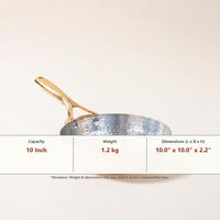 Pure Hammered Copper Frypan (with Pure Kalai Lining)