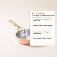 Pure Hammered Copper Frypan (with Pure Kalai Lining)
