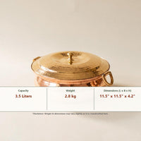 Pure Hammered Copper Lagaan (with Kalai Lining)