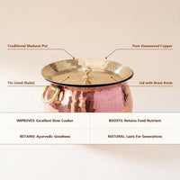 Traditional Copper Madurai Handi (with Pure Kalai Lining)