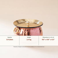 Traditional Copper Madurai Handi (with Pure Kalai Lining)