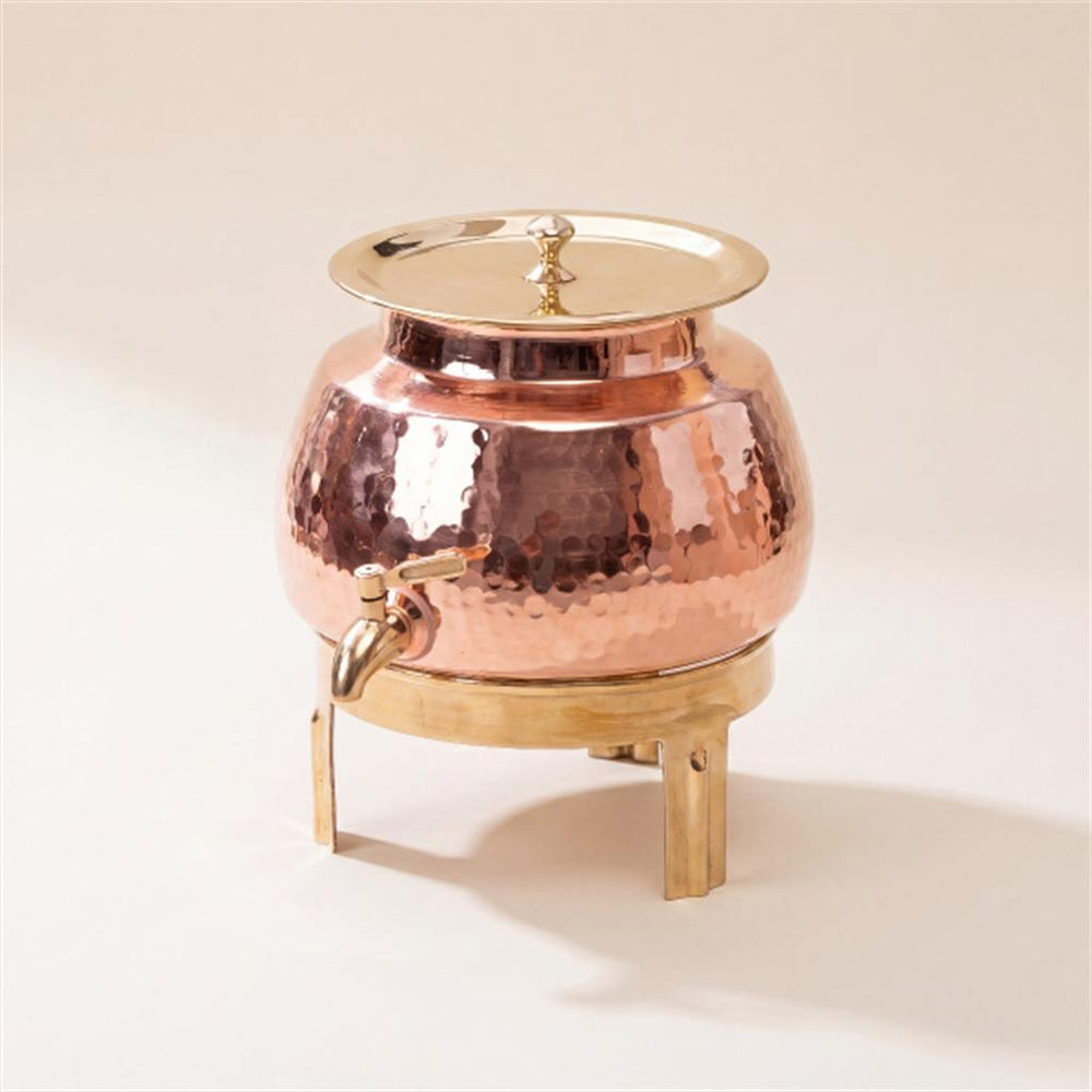 Pure Hammered Copper Water Dispenser (5 Liters)