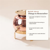 Pure Hammered Copper Water Dispenser (5 Liters)