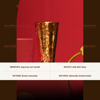 Pure Hammered Copper Glass / Tumbler (350 ml)